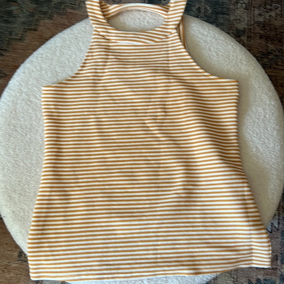 Anthropologie Deletta Striped Yellow Isa Tank Top - Picture 5 of 7